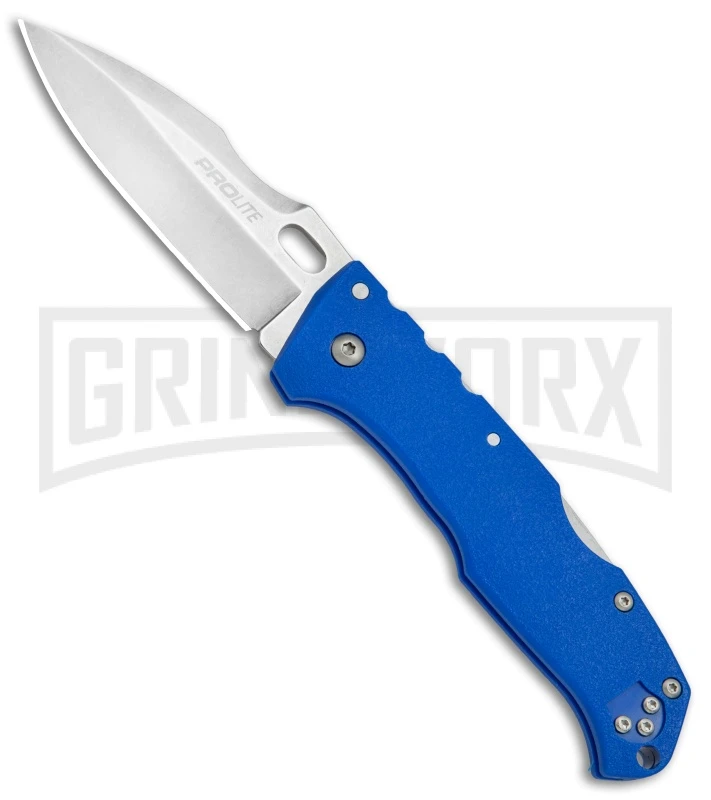 Cold Steel Pro Lite Sport Blue GFN Folding Knife - Satin Plain 4TH18 1 Cold Steel Pro Lite Sport Blue GFN Folding Knife - Satin Plain 4TH18