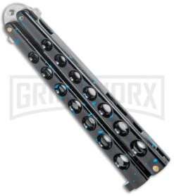 Front Page 34 Front Page -Gerber Knives Store Flick Blue Balisong Butterfly DP Satin GX 36707 jr spine large