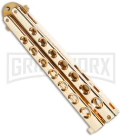 Front Page 32 Front Page -Gerber Knives Store Flick Gold Balisong Butterfly Knife Satin Gold BUTT 2036GD GX 36719 jr spine large