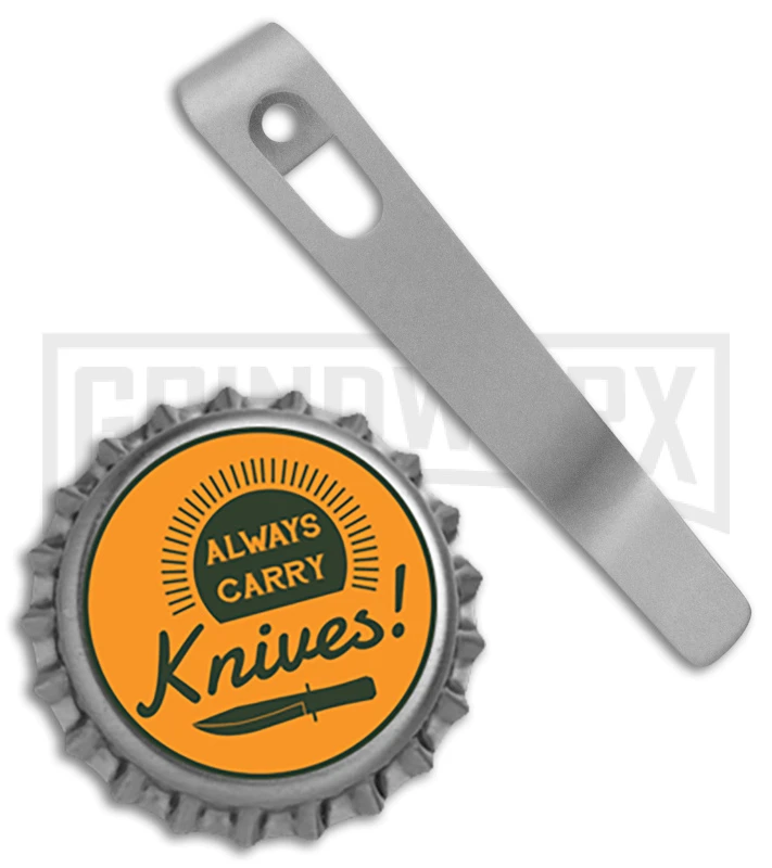 Flytanium Pocket Clip For Boker Kalashnikov Knives Bead Blast Titanium 2 Flytanium Pocket Clip For Boker Kalashnikov Knives Bead Blast Titanium - Image 2