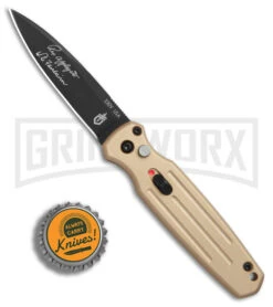 Gerber Mini Covert Coyote Brown Automatic Knife - Black Plain -Gerber Knives Store Gerber Auto Mini Covert Auto coyote brown black BHQ 67401 jr bottlecap large