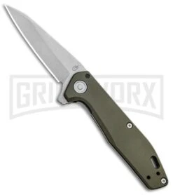 Gerber Fastball Flat Sage Liner Lock Flipper Knife - Stonewash Plain