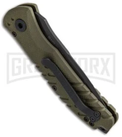 Gerber Propel Downrange OD Green Automatic Knife - Tanto Black -Gerber Knives Store Gerber Propel Downrange Green Black 30 001317N BHQ 50357 jr side large