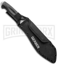 Gerber Versafix 14" Black GFN Machete Fixed Blade Knife - Stonewash Plain 6 Gerber Versafix 14" Black GFN Machete Fixed Blade Knife - Stonewash Plain -Gerber Knives Store Gerber Versafix 14in Machete Black SW 31 003473 BHQ 94218 jr sheath large