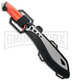 Gerber Versafix Pro 14" Red GFN Machete Fixed Blade Knife - Satin Plain -Gerber Knives Store Gerber Versafix Pro 14in Machete Red Satin 31 003469 BHQ 94214 jr sheath large