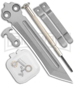 Instaknives Black Aluminum Balisong Tanto Trainer/Live Blade - Satin Dull/Plain -Gerber Knives Store Instaknives Black Balisong Tanto Trainer Blade GX 37598 jr extra large