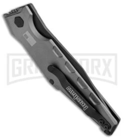 Kershaw Launch 7 Galyean Gray Automatic Knife - Black Plain -Gerber Knives Store Kershaw Galyean Launch 7 Gray Black 7900GRYBLK BHQ 52153 jr side large