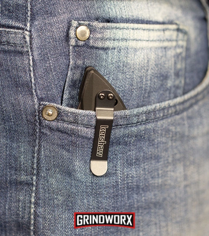 Kershaw Launch 1 Orange Aluminum Automatic Knife - Blackwash Plain 6 Kershaw Launch 1 Orange Aluminum Automatic Knife - Blackwash Plain - Image 6