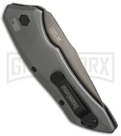 Kershaw Launch 1 Gray Automatic Knife - Gray DLC Plain -Gerber Knives Store Kershaw Launch 1 Gray Alum Gray DLC 7100GRY BHQ 68949 jr side large