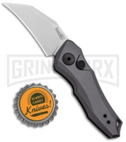 Kershaw Launch 10 Gray Automatic Knife CA Legal - Stonewash Plain -Gerber Knives Store Kershaw Launch 10 Auto Gray SW 7350 BHQ 94065 jr bottlecap large