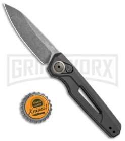 Kershaw Launch 11 Black Aluminum Automatic Knife - Blackwash Plain -Gerber Knives Store Kershaw Launch 11 Auto Black Aluminum Blackwash 7550 BHQ 105982 jr bottlecap large