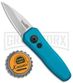 Kershaw Launch 4 Automatic Knife Teal CA Legal - Stonewash Plain -Gerber Knives Store Kershaw Launch 4 CA Legal Auto Teal SW KER7500TEALSW BHQ 92074 jr bottlecap large
