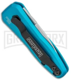 Kershaw Launch 4 Automatic Knife Teal CA Legal - Stonewash Plain -Gerber Knives Store Kershaw Launch 4 CA Legal Auto Teal SW KER7500TEALSW BHQ 92074 jr side large