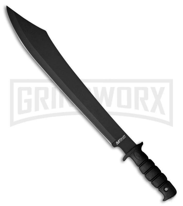 M-Tech Armadillo Black Machete W/ Compass - Black Plain 1 M-Tech Armadillo Black Machete W/ Compass - Black Plain