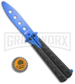 M-Tech Snake Eye Balisong Butterfly Trainer - Black / Blue -Gerber Knives Store M Tech Snake Eye Balisong Butterfly Trainer Black Blue BUTT PK 1157BL GX 36724 jr bottlecap large
