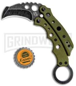 Mantis Vuja De Green G-10 Balisong Karambit Butterfly Knife - Black SW Plain 7 Mantis Vuja De Green G-10 Balisong Karambit Butterfly Knife - Black SW Plain -Gerber Knives Store Mantis Vuja De Balisong Karambit Crossover Green G 10 Black SW MANMK4GSW BHQ 56614 jr bottlecap large