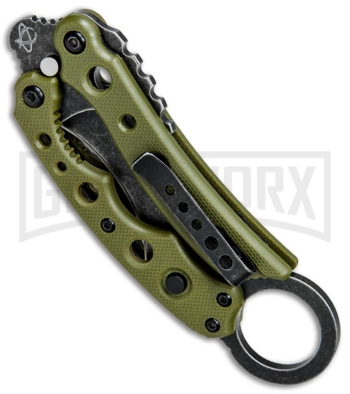 Mantis Vuja De Green G-10 Balisong Karambit Butterfly Knife - Black SW Plain 3 Mantis Vuja De Green G-10 Balisong Karambit Butterfly Knife - Black SW Plain - Image 3