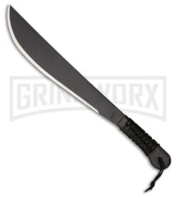Marble's Wild Leopard 20.25" Black Polymer Machete - Black Plain