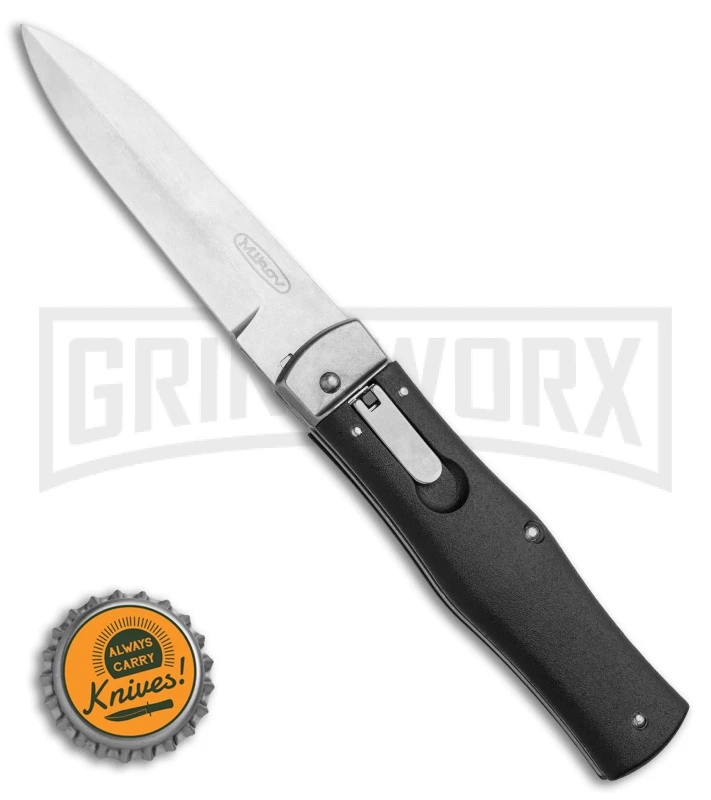 Mikov 241 Predator ABS Black Automatic Lever Lock Knife Clip - Bayo SW Plain 4 Mikov 241 Predator ABS Black Automatic Lever Lock Knife Clip - Bayo SW Plain - Image 4