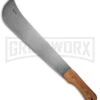 Okapi Panga African Bolo Wood Machete Fixed Blade - Satin