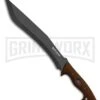 Outdoor Edge Brush Demon Survival Brown Zytel Fixed Blade Knife - Black Plain