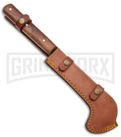Pakistan Machete Brown Fixed Blade Knife - Bill Hook Two Tone Plain -Gerber Knives Store Pakistan Bill Hook Machete BHQ 101491 jr sheath large