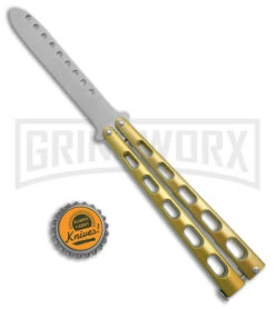 Ronin Gear Gold Balisong Trainer Butterfly Knife - Satin Plain 7 Ronin Gear Gold Balisong Trainer Butterfly Knife - Satin Plain -Gerber Knives Store Ronin Gear Gold Balisong Butterfly Trainer Satin BHQ 177219 jr bottlecap large