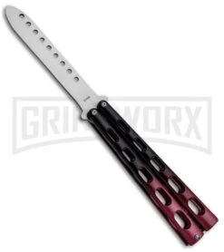 Ronin Gear Red/Black Balisong Trainer Butterfly Knife - Satin Plain