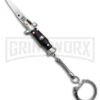 SKM 2.75" Italian Stilletto Keychain Black Automatic Knife