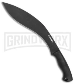 Schrade SCHGK1 Gurkha Kukri Machete Fixed Blade - Black Plain