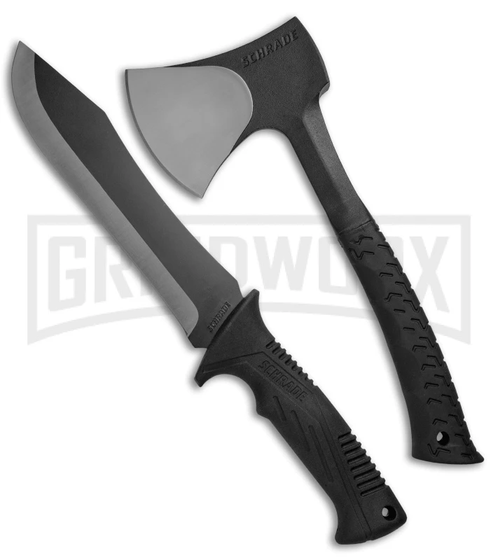 Schrade SCHCOM6 Machete And Hatchet Combo Pack 1 Schrade SCHCOM6 Machete And Hatchet Combo Pack