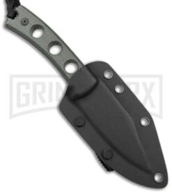 SENCUT Waxahachie Dark Green Micarta Fixed Blade Knife - Black SW 6 SENCUT Waxahachie Dark Green Micarta Fixed Blade Knife - Black SW -Gerber Knives Store Sencut Waxahachie Fixed Blade Dark Green Micarta Black SW BHQ 164928 jr sheath large