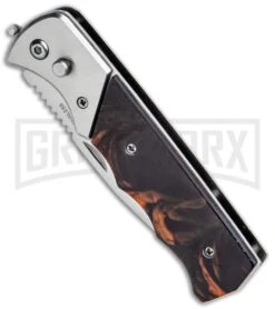 Front Page 9 Front Page -Gerber Knives Store Super Knife Dingo Brown Marble Acrylic Auto Satin Serr GA623SLMBRN GX 33497 jr spine large