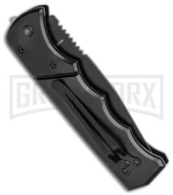 Super Knife Dingo Orange Flame Automatic Knife - Black Serr -Gerber Knives Store Super Knife Dingo Flame Automatic Knife Black Serr GA623PFA GX 35951 Side large