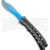 Swift Black Persian Balisong Coated Butterfly Knife - Blue