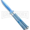 Swift Blue Balisong Titanium Coated Butterfly Knife - Blue