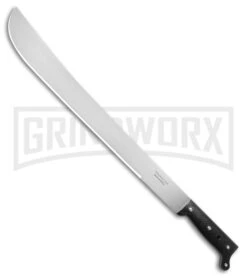 Tramontina Machete Black Fixed Blade Knife - Satin Plain