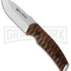 Willumsen Copenhagen Birddog Brown/Black G-10 Fixed Blade - Stonewash Plain
