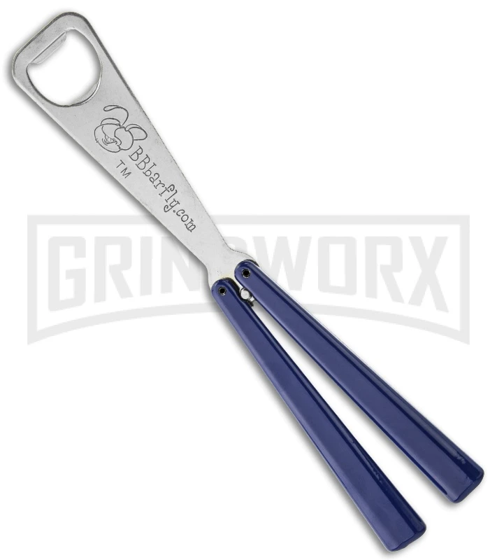 BB Barfly Dark Blue Bottle Opener Butterly Trainer - Satin 1 BB Barfly Dark Blue Bottle Opener Butterly Trainer - Satin