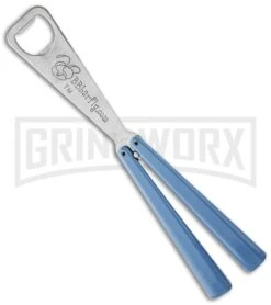 BB Barfly Light Blue Bottle Opener Butterly Trainer - Satin