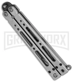 Bear OPS Bear Song IV Balisong Butterfly Knife - Damascus Plain -Gerber Knives Store bear ops b 400 ld 36003 side cm large