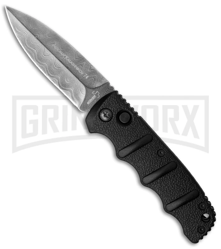 Boker Automatic Kalashnikov Black Automatic Knife Ltd Edition - Dagger Damascus 1 Boker Automatic Kalashnikov Black Automatic Knife Ltd Edition - Dagger Damascus