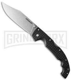 Cold Steel Black Voyager X Large Clip Point Knife - Stonewash Plain