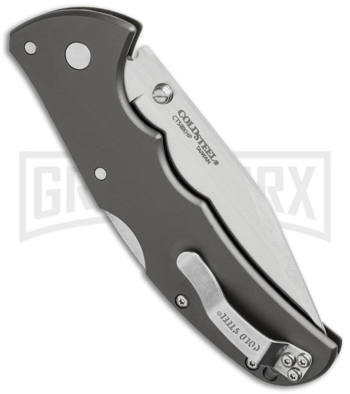 Cold Steel Code-4 Clip Point Folding Knife - Satin Full Serr 3 Cold Steel Code-4 Clip Point Folding Knife - Satin Full Serr - Image 3