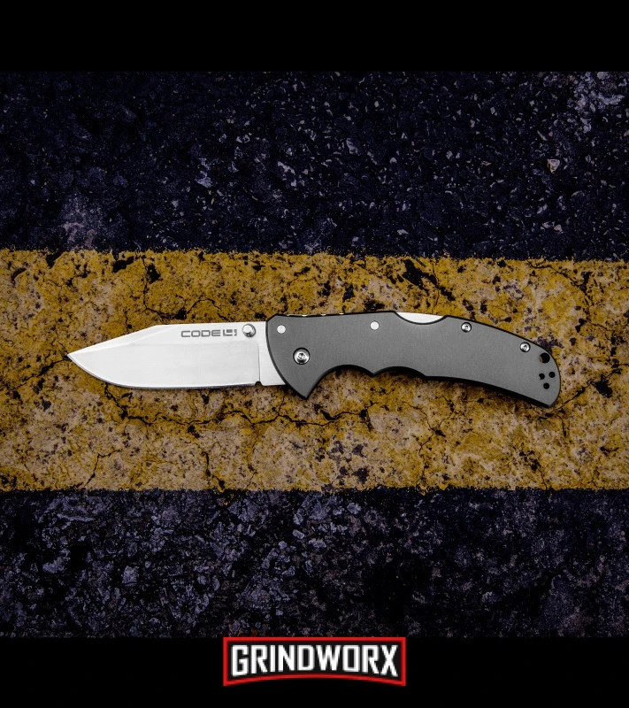 Cold Steel Code-4 Clip Point Folding Knife - Satin Plain 5 Cold Steel Code-4 Clip Point Folding Knife - Satin Plain - Image 5