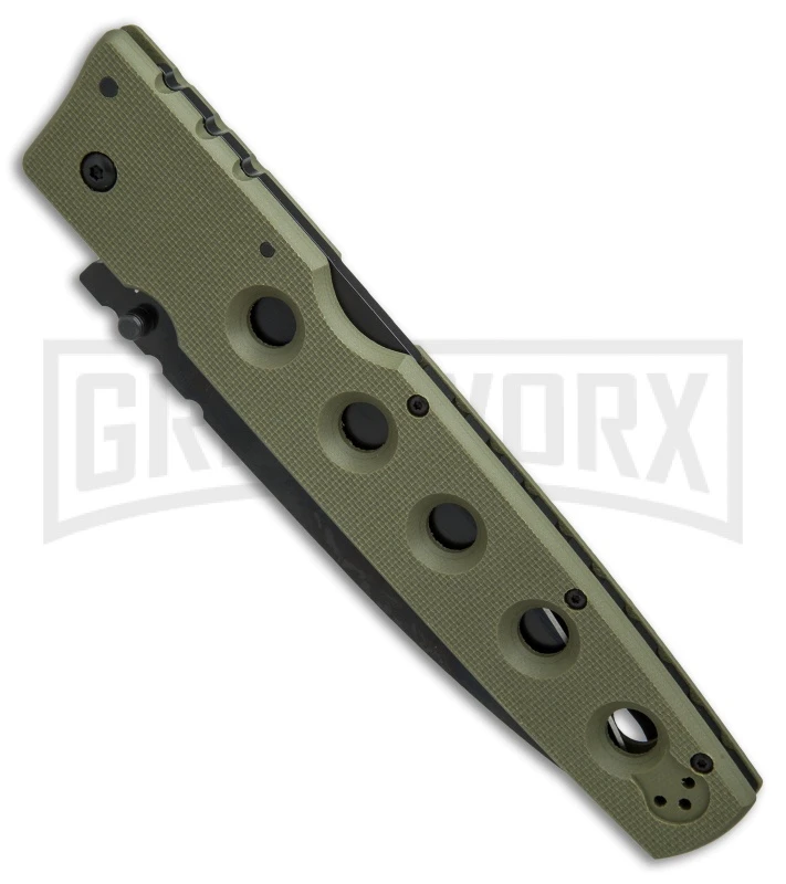 Cold Steel Hold Out I OD Green Folding Knife - Black Plain 2 Cold Steel Hold Out I OD Green Folding Knife - Black Plain - Image 2