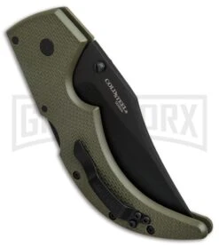 Cold Steel Espada Medium OD Green G-10 Folding Knife - Black Plain -Gerber Knives Store cold steel medium espada triad lock od green G10 black 62NGMVG BHQ 44120 er side large