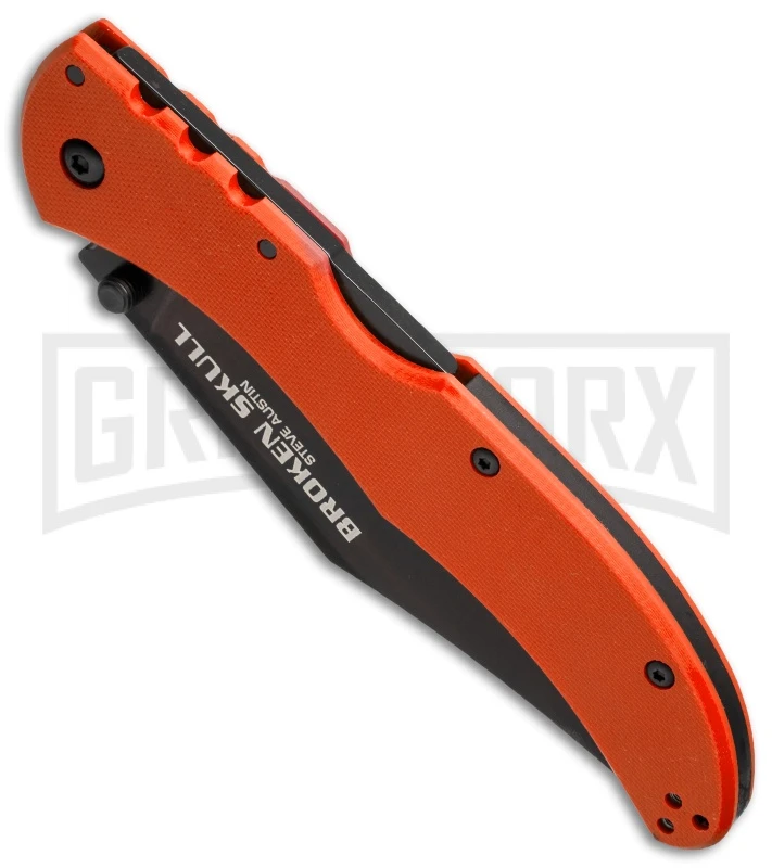 Cold Steel Broken Skull I Orange G-10 Folding Knife - Black Plain 3 Cold Steel Broken Skull I Orange G-10 Folding Knife - Black Plain - Image 3