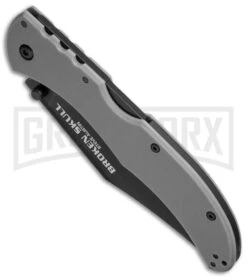 Cold Steel Broken Skull V Gray G-10 Folding Knife - Black Plain -Gerber Knives Store cold steel steve austin broken skulls v 54sbslv bottom cm large