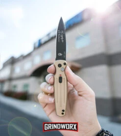 Gerber Mini Covert Coyote Brown Automatic Knife - Black Plain -Gerber Knives Store gerber mini covert coyote 30 001396 BHQ 67401 dl large